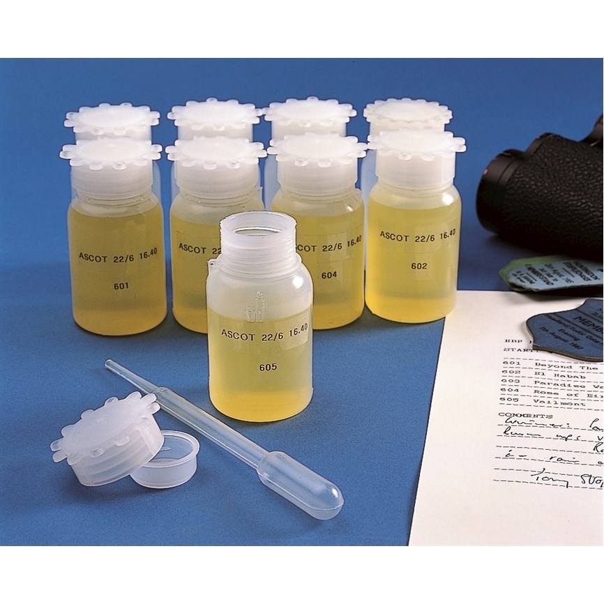 Butle, kanistry i butelki laboratoryjne Kartell PE z nakrętką PP z plombą