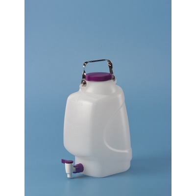 Butle, kanistry i butelki laboratoryjne VWR Gąsiory HDPE/PP sz/sz z kurkiem