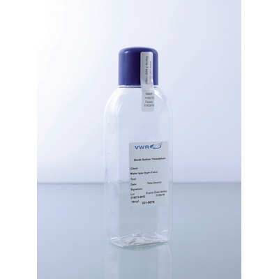 Butle, kanistry i butelki laboratoryjne VWR PET do próbek wody kwadratowe sterylne