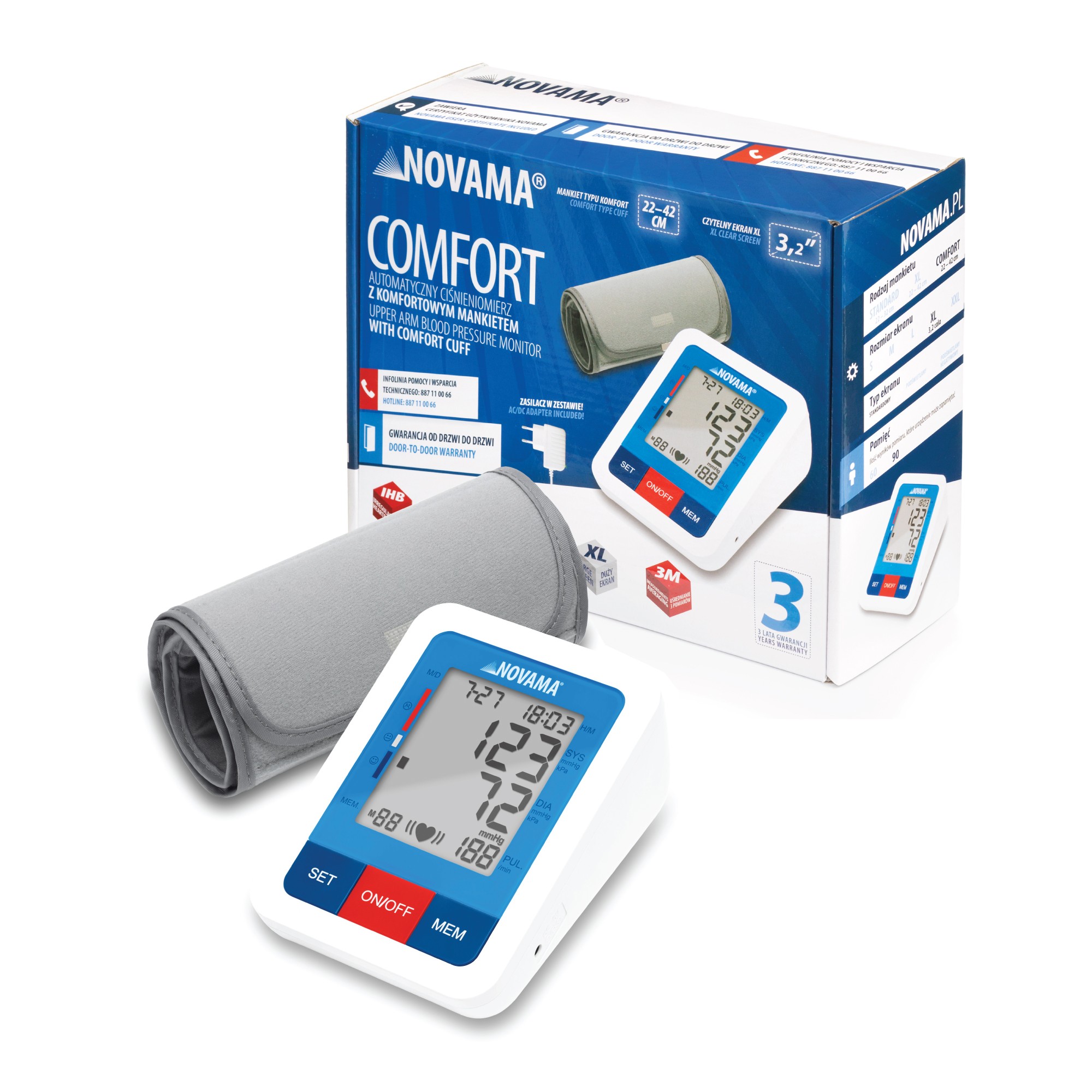 Ciśnieniomierze elektroniczne NOVAMA COMFORT