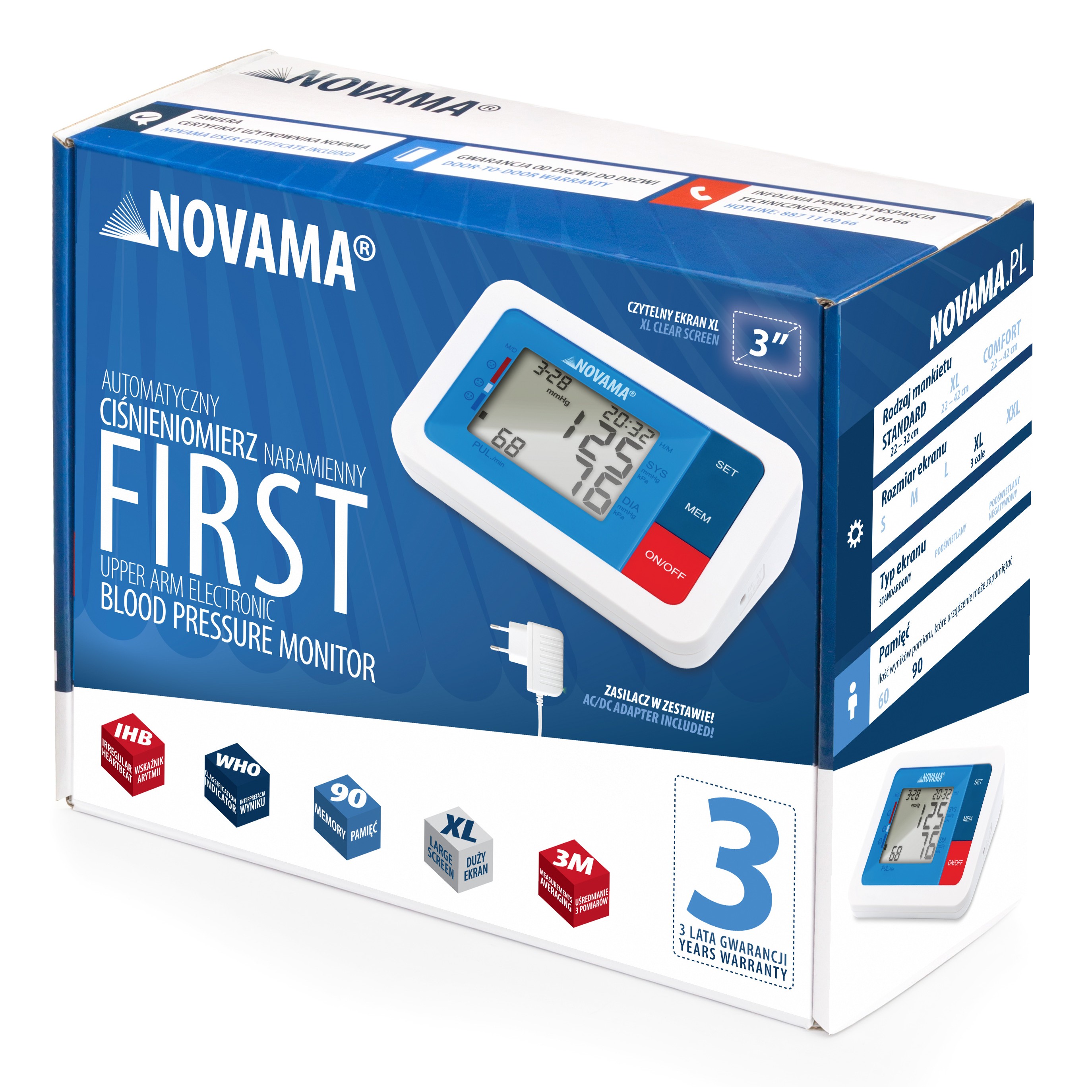 Ciśnieniomierze elektroniczne NOVAMA FIRST