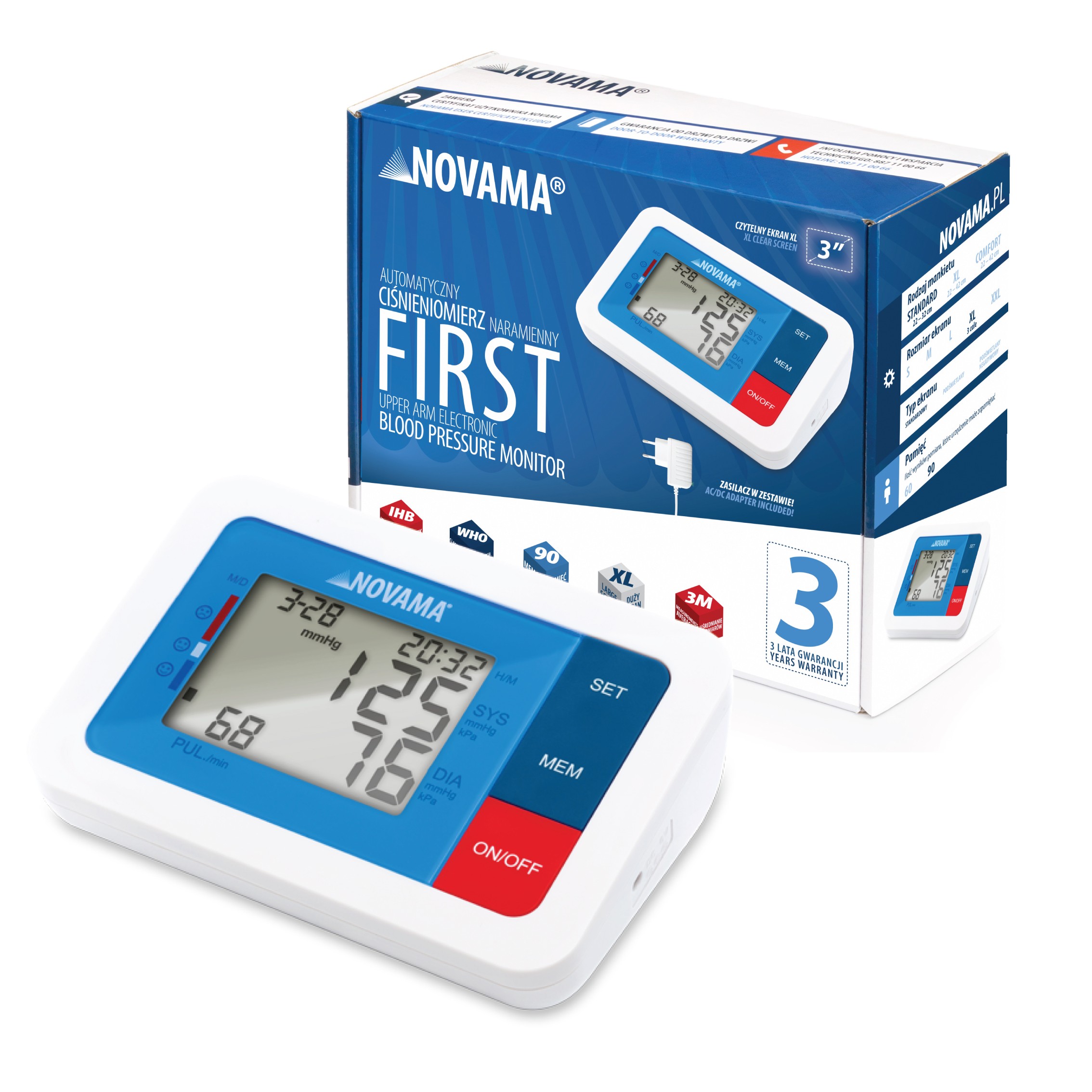 Ciśnieniomierze elektroniczne NOVAMA FIRST