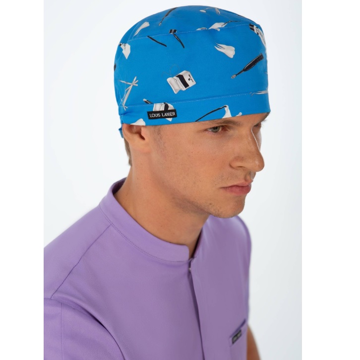 Czepki medyczne wielorazowe Louis Lanier Dentistry Blue