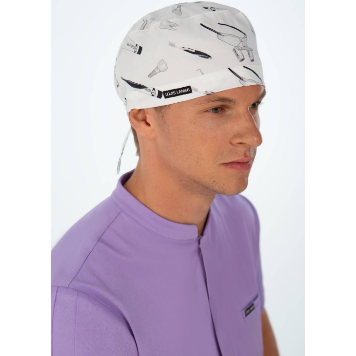 Czepki medyczne wielorazowe Louis Lanier Dentistry White