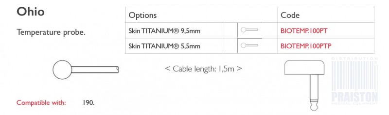 Czujniki temperatury do kardiomonitorów Biogenesis Do Ohio