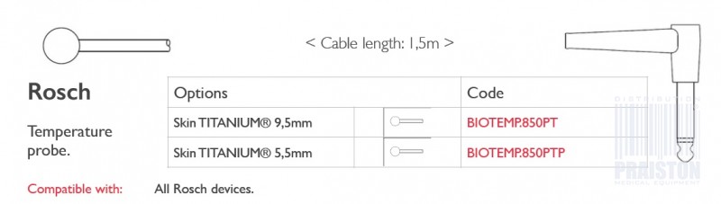 Czujniki temperatury do kardiomonitorów Biogenesis Do Rosch