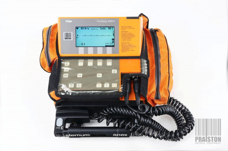 Defibrylatory kliniczne używane B/D Drager Cardiolog 2000 V - Praiston rekondycjonowany