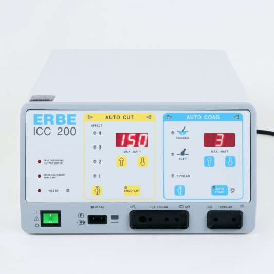 Diatermie chirurgiczne - Aparaty elektrochirurgiczne używane B/D Erbe ICC-200 EA INT UK - Praiston rekondycjonowany