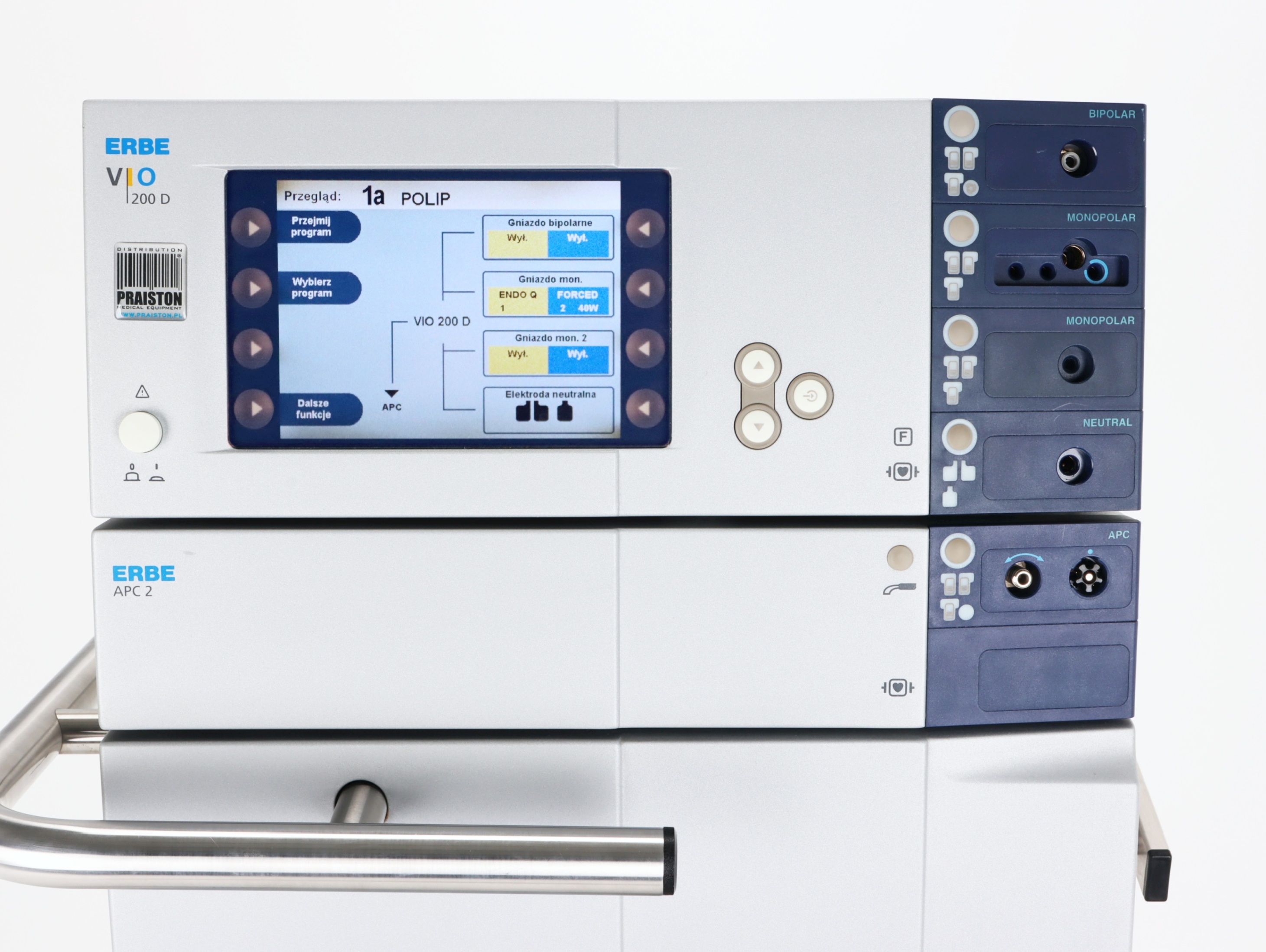 Diatermie chirurgiczne - Aparaty elektrochirurgiczne używane B/D Erbe VIO 200D + APC2 - Praiston rekondycjonowany