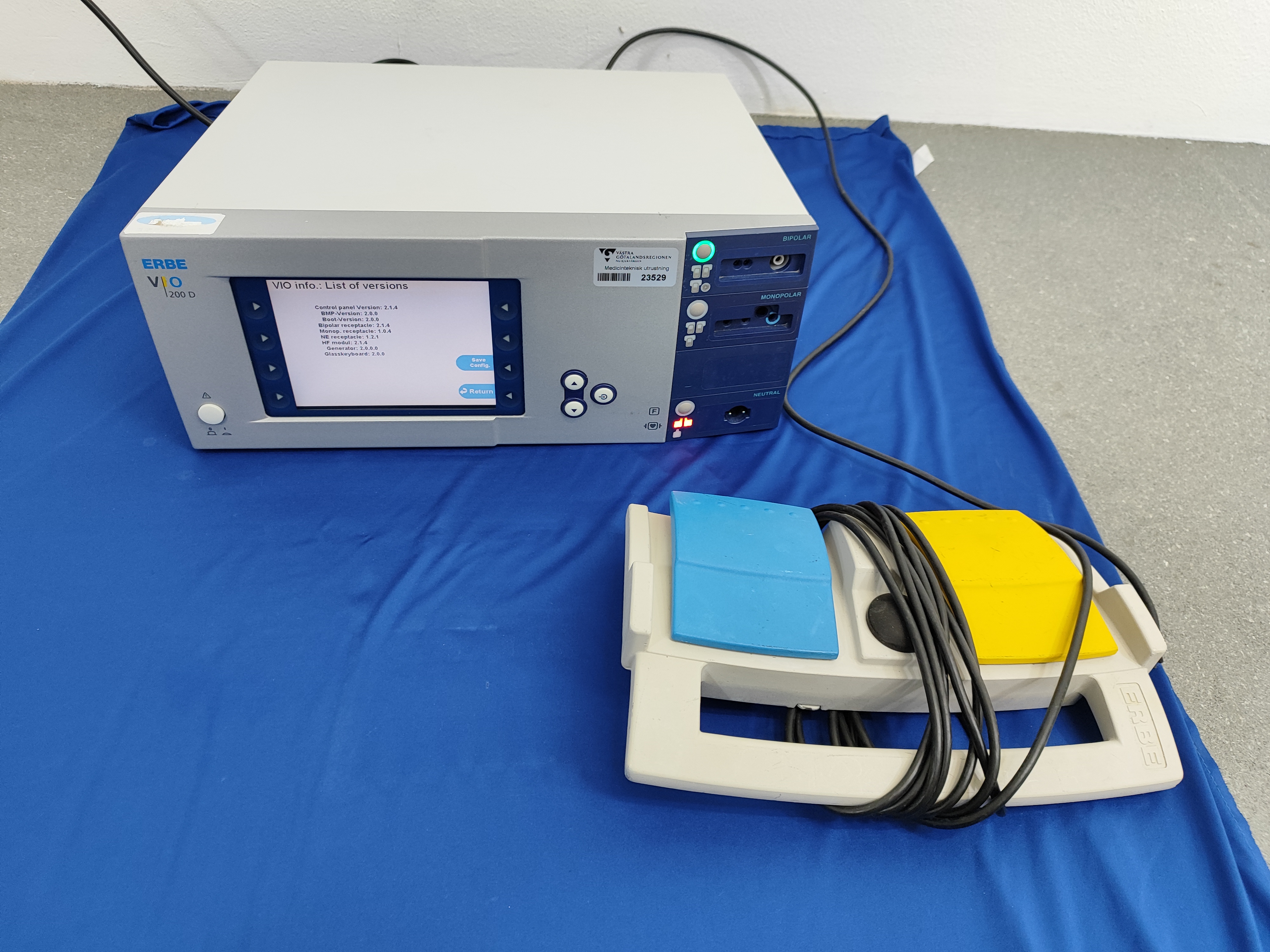 Diatermie chirurgiczne - Aparaty elektrochirurgiczne używane ERBE ERBE VIO 200D - medsystems rekondycjonowany