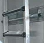 Drabiny Zarges 41405 Zawieszana drabina regałowa, wyściełane stopnie