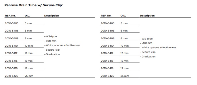 Dreny do drenażu specjalistycznego Fortune Medical Instrument 2010-0405