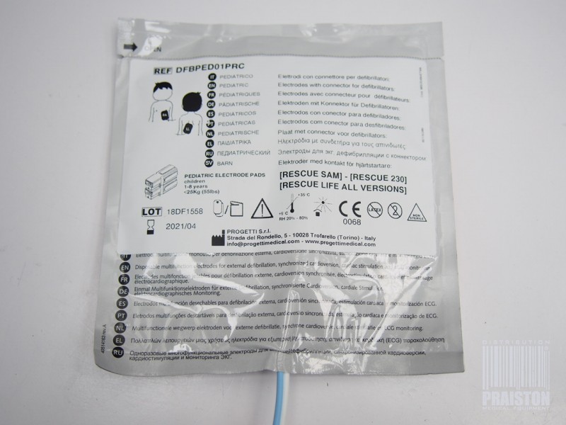 Elektrody jednorazowe do defibrylatorów Progetti Medical Rescue DFBAD01PRC / DFBPED01PRC