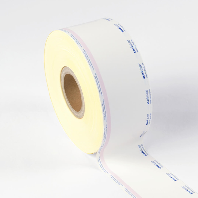 Etykiety do sterylizacji steriCLIN samoprzylepne rolka do druku ciągłego