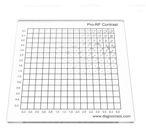 Fantomy do testowania radiografii, angiografii i fluoroskopii Diagnomatic Pro-RTG Contrast