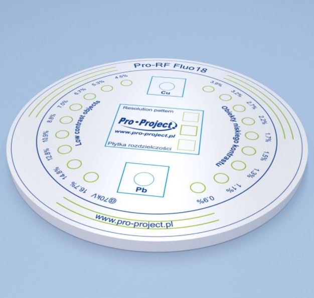 Fantomy do testowania radiografii, angiografii i fluoroskopii Diagnomatic Pro-RTG Fluo18