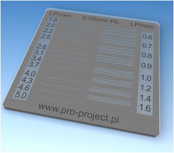 Fantomy do testowania radiografii, angiografii i fluoroskopii Pro-Project Pro-Digi