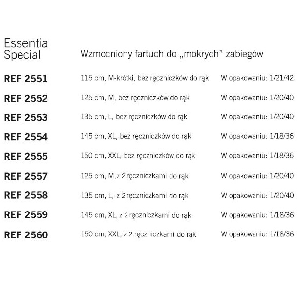 Fartuchy chirurgiczne jednorazowe OneMed evercare Essentia Special