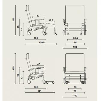 Fotele bariatryczne Haelvoet Fero Bariatria