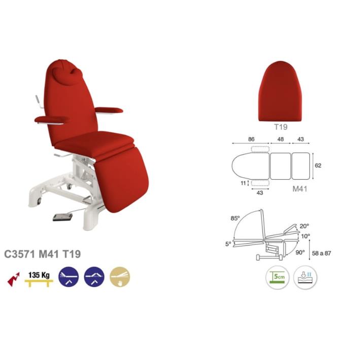 Fotele do pobierania krwi (dla krwiodawców) ECOPOSTURAL C3571