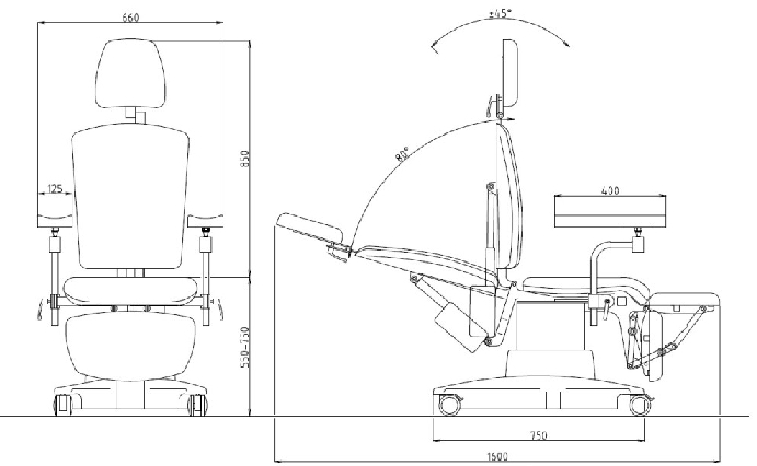 Fotele do pobierania krwi (dla krwiodawców) GOLEM OD