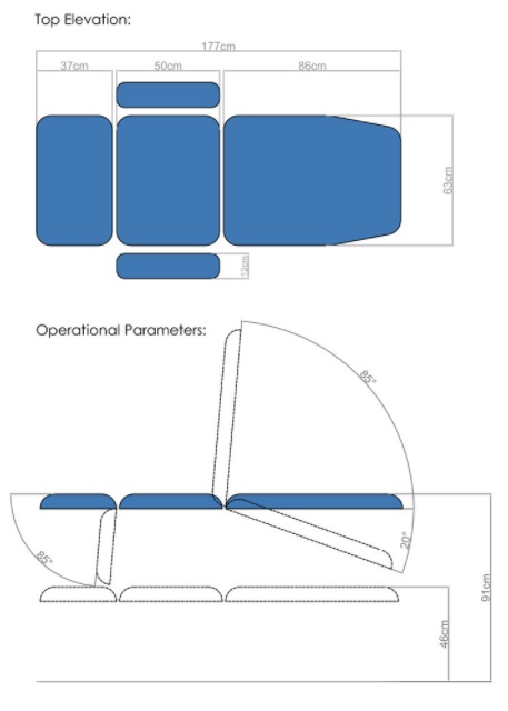 Fotele do pobierania krwi (dla krwiodawców) Medi-Plinth PH02H, PH02E