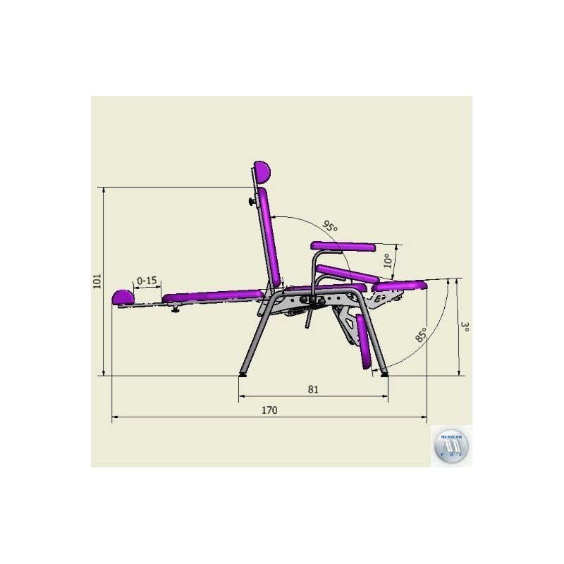 Fotele do pobierania krwi (dla krwiodawców) WSTECH FK