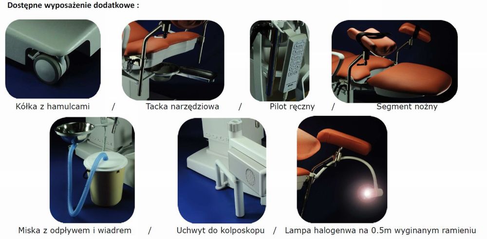 Fotele ginekologiczne GOLEM 6 do badań