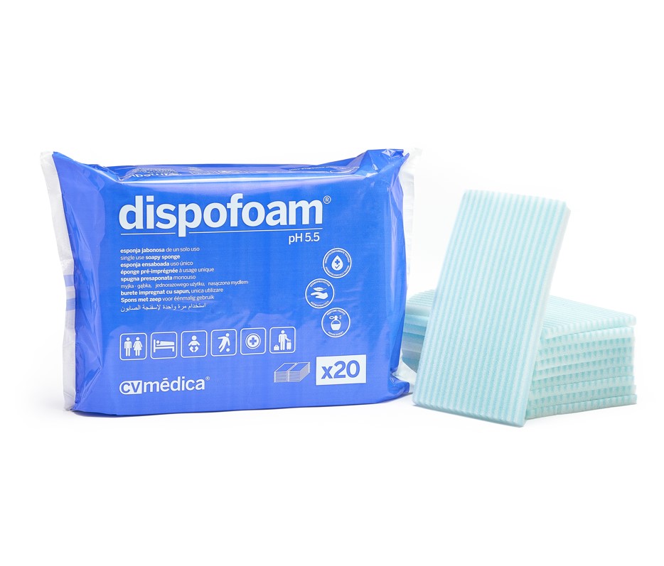 Gąbki do mycia skóry pacjenta C.V. Medica Dispofoam