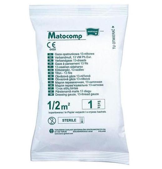 Gazy opatrunkowe kopertowane TZMO Matocomp