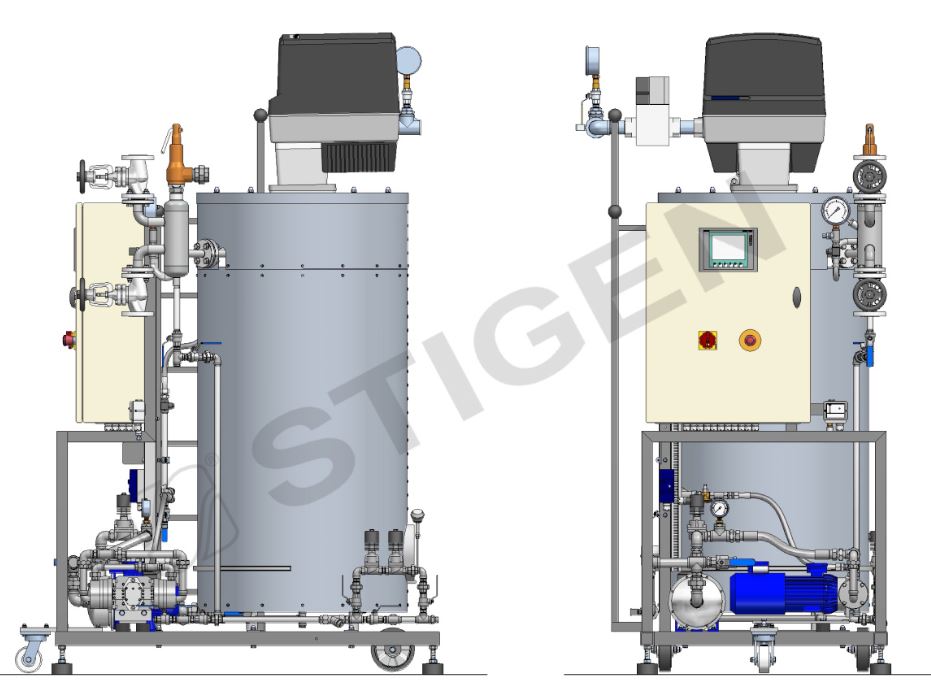 Generatory pary na olej i gaz Stigen GWP 500