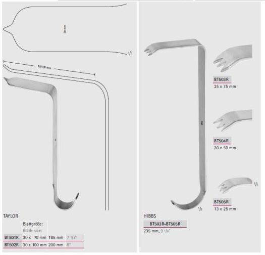 Haki i rozwieracze medyczne B.Braun Rozwieracze chirurgiczne B.Braun