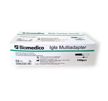 Igły do zamkniętych systemów pobierania krwi Improve Multiadapter Biomedico