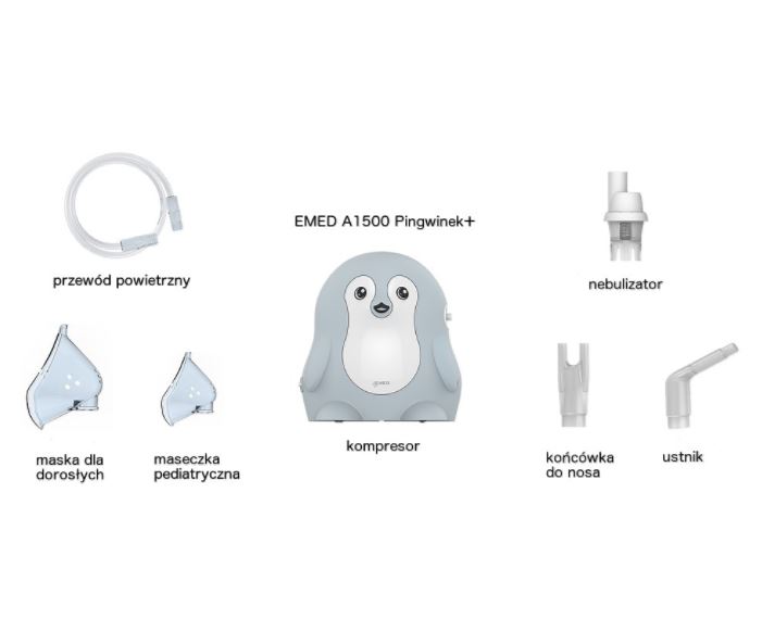 Inhalatory domowe (nebulizatory) EMED A 1500 Pingwinek+