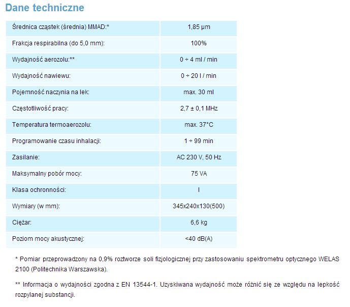Inhalatory szpitalne, profesjonalne (nebulizatory) Medbryt TAJFUN 2 MU2
