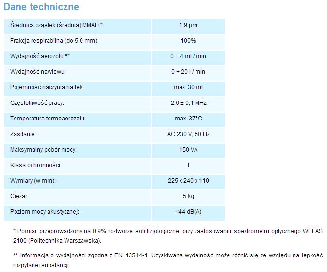 Inhalatory szpitalne, profesjonalne (nebulizatory) Medbryt Thomex MBU