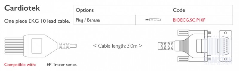 Kable do aparatów EKG Biogenesis Do Cardiotek
