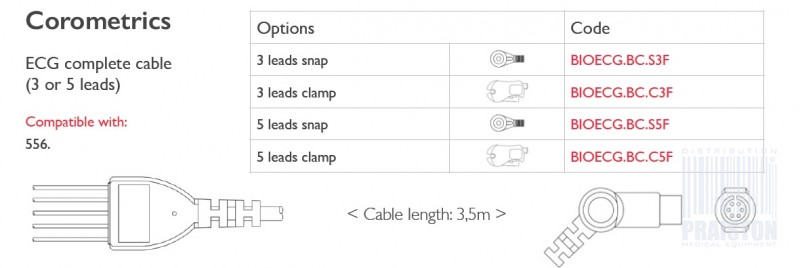 Kable do aparatów EKG Biogenesis Do Corometrics