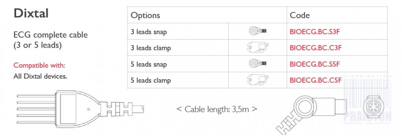 Kable do aparatów EKG Biogenesis Do Dixtal