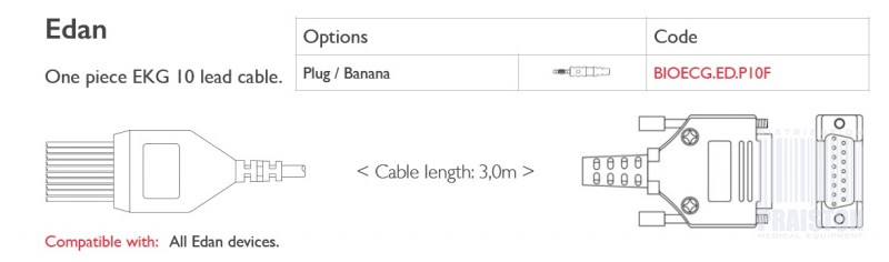 Kable do aparatów EKG Biogenesis Do Edan
