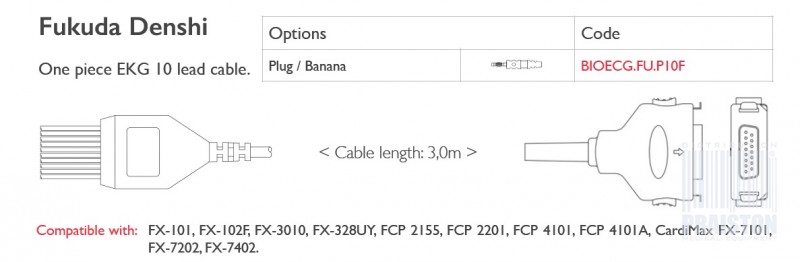Kable do aparatów EKG Biogenesis Do Fukuda Denshi