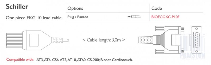 Kable do aparatów EKG Biogenesis Do Schiller