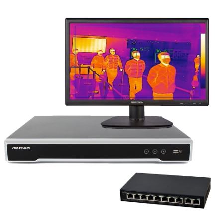 Kamery stacjonarne do pomiaru temperatury ciała osób Hikvision S-2TD2637B-10/P