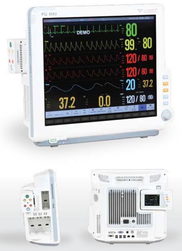 Kardiomonitory przyłóżkowe Progetti Medical PG M80