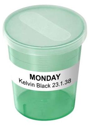 Kieliszki do podawania leków Wiegand 71.5 Transparentny-zielony