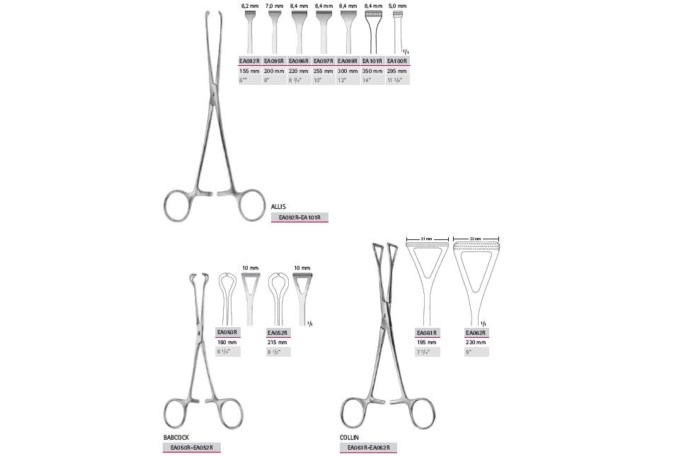 Kleszcze chirurgiczne i zabiegowe B.Braun Kleszcze do jamy brzusznej