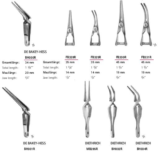 Kleszcze chirurgiczne i zabiegowe B.Braun Kleszcze do tętnic i tkanek