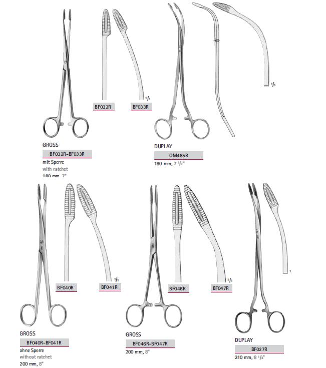 Kleszcze chirurgiczne i zabiegowe B.Braun Kleszcze wykończeniowe i do trzymania gąbki