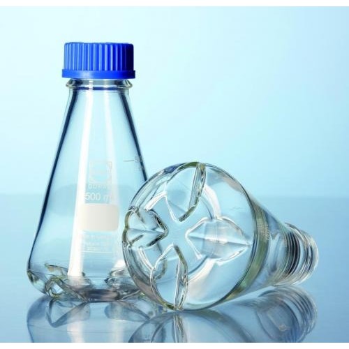 Kolby szklane Duran Erlenmeyer'a z przegrodami