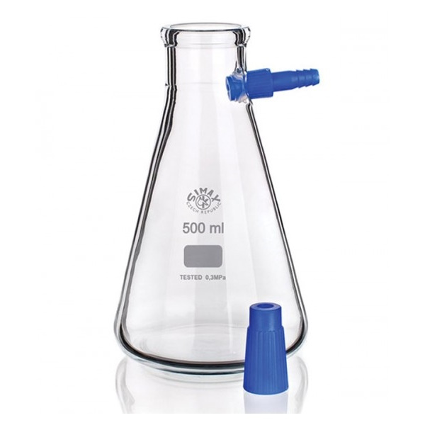 Kolby szklane SIMAX z plastikowym tubusem